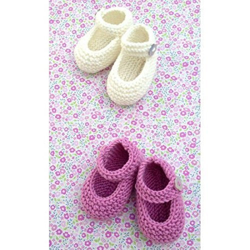 Knit Your Own Mary Jane Baby Shoes- Knitted Craft Kit - Craft Kit by Crafty Kit Company - hanrattycraftsgifts.co.uk