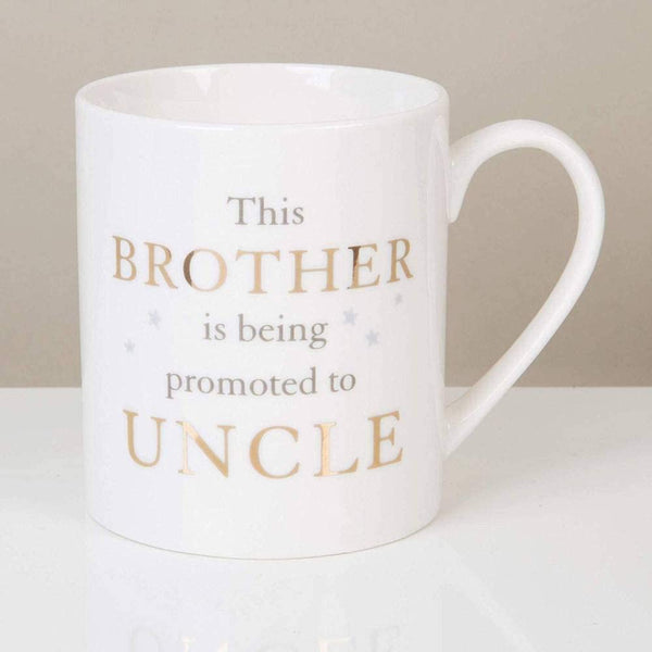 Bambino Mug with Brother Promoted to Uncle Design Fine China