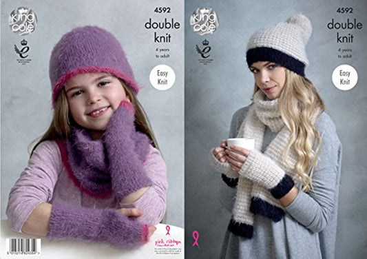 King Cole Model 4592 - Leader, Hat, Mittens And Scarf
