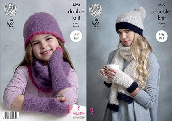 King Cole Model 4592 - Leader, Hat, Mittens And Scarf