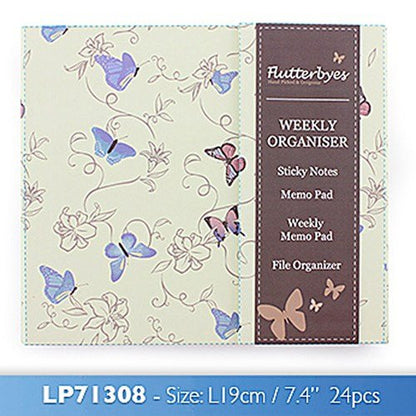 flutterbyes weekly organiser one supplied - hanrattycraftsgifts.co.uk