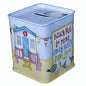 BEACH HUTS - BESIDE THE SEA - Emma Ball Colourful MONEY BOX / PIGGY BANK / MONEY BANK - 9cm - hanrattycraftsgifts.co.uk