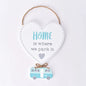 Home is Where We Park It Campervan Wooden Heart Hanging Plaque