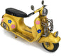 Tin Yellow Scooter With Flower Decal