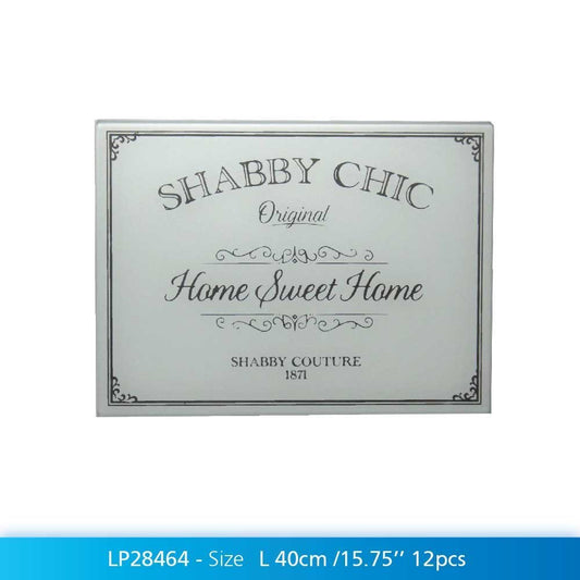 SHABBY CHIC GLASS CUTTING CHOPPING BOARD WORKTOP PROTECTOR - hanrattycraftsgifts.co.uk