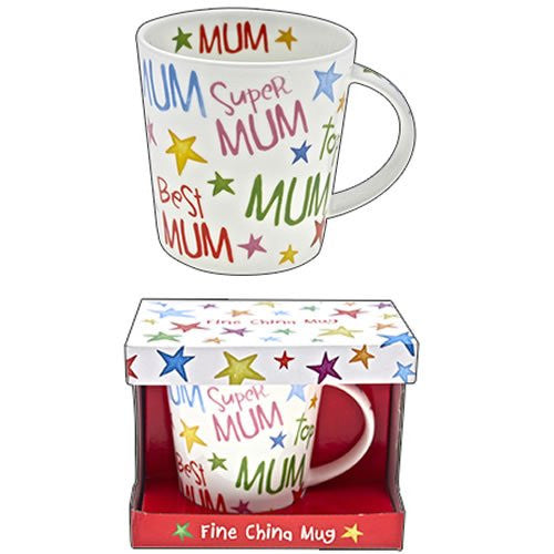 Super Mum Best Mum Special Mum Rainbow Mug in Gift Box - hanrattycraftsgifts.co.uk