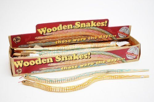Childrens Kids Wooden Swaying Bendy Jointed Large Snakes Retro Toy Party Gift! - hanrattycraftsgifts.co.uk