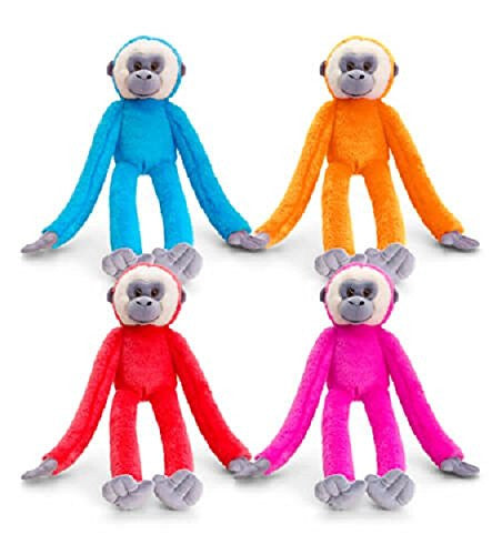 Keel Toys Deluxe 65cm Colourful Hanging Monkeys with Velcro Hands - hanrattycraftsgifts.co.uk
