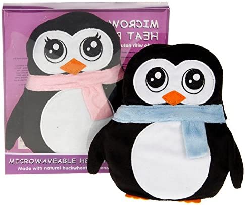 Wheaty Warmers Microwaveable Microwave Heat Pack - Penguin with blue Scarf