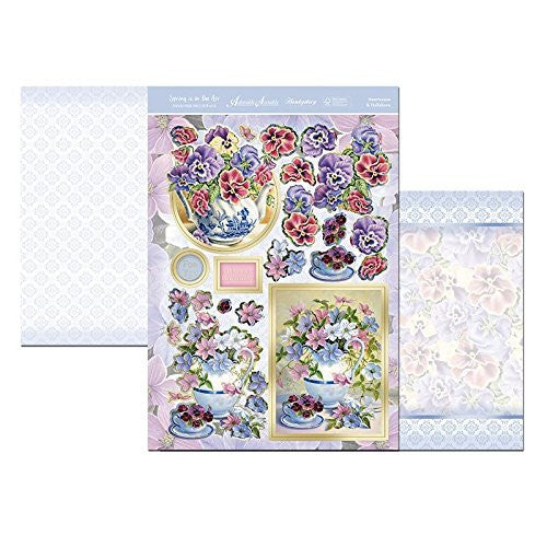 hunkydoryspring is in air designer decoupage set heartsease & hellebore - hanrattycraftsgifts.co.uk