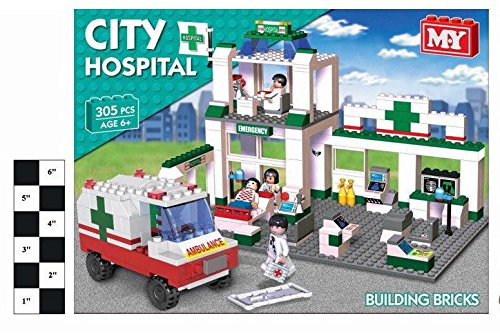MY City Hospital construction set 305pcs - hanrattycraftsgifts.co.uk
