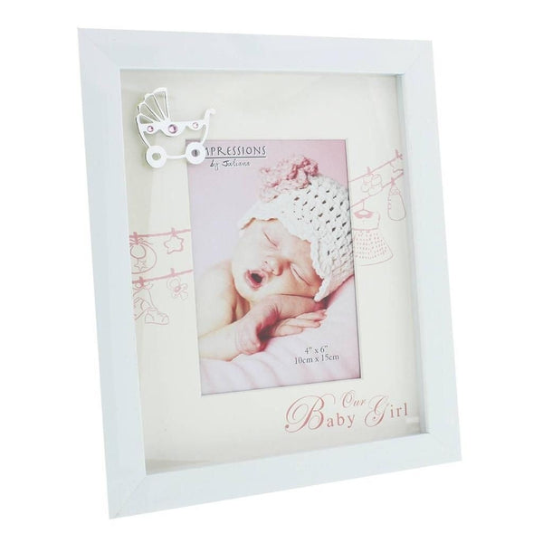 Impressions by Juliana - It's a Girl Photo Frame - 6" x 4" - CG524P - New - hanrattycraftsgifts.co.uk