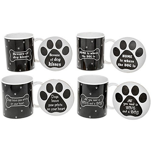 Dog Lover Mug And Coaster one supplied - hanrattycraftsgifts.co.uk