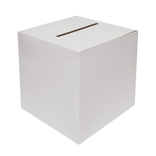 White Wedding Card Boxes 30cms x 30cms x 30cms - hanrattycraftsgifts.co.uk
