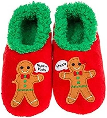 Womens Ladies Adult Snoozies Fun Xmas Splitz Range Slippers medium
