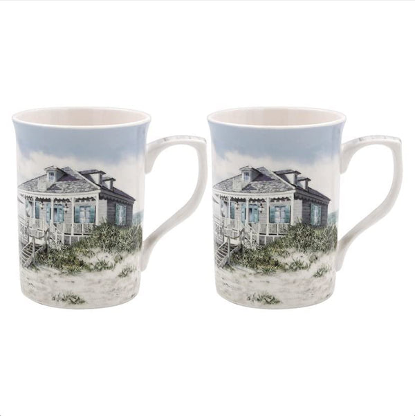 The Leonardo Collection LP94809 Sea Breeze Mugs (Set of 2), Fine China, Boxed