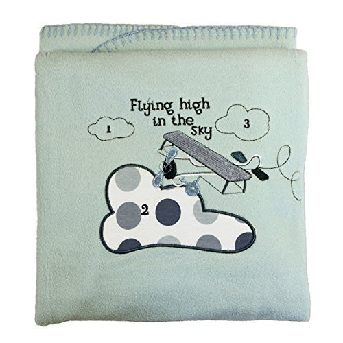 Snuggle Baby Flying High Baby Blanket, Sky Blue, Moses/Crib/Pram - hanrattycraftsgifts.co.uk