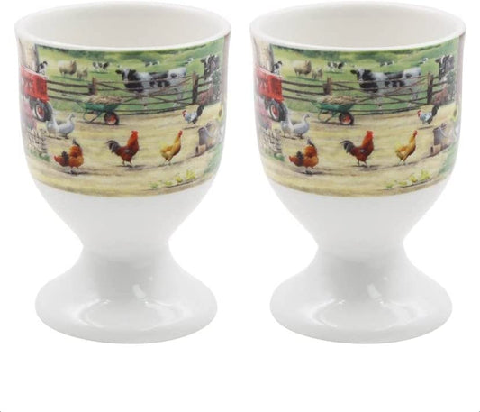 The Leonardo Collection  Macneil Farmhouse gg Cups (Set of 2), Fine China, Boxed
