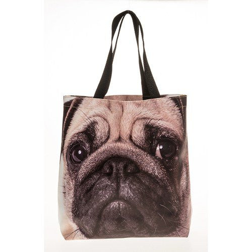 Animal Face Shopping Bag - Pug - hanrattycraftsgifts.co.uk