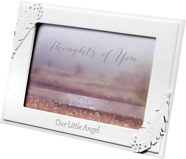 Juliana frame with angel wings, inscription "Our Little Angel", 15.2 x 10.2 cm