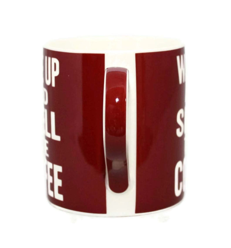 Wake Up And Smell The Coffee Words Of Wisdom Fine China Mug - hanrattycraftsgifts.co.uk