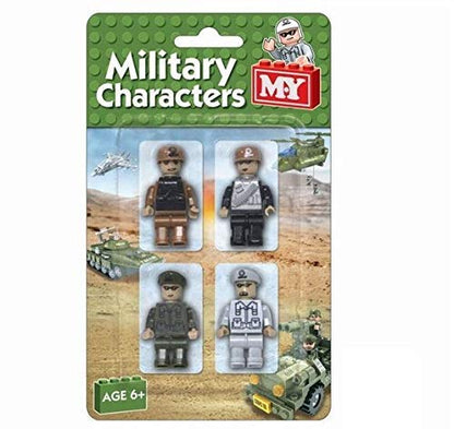 M.Y 4 Piece Army Military Character Building Blocks Brick - hanrattycraftsgifts.co.uk