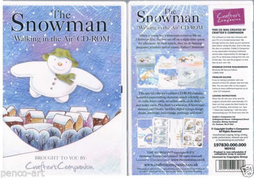 Crafters Companion CDrom Walking in the Air The Snowman by raymond briggs - hanrattycraftsgifts.co.uk