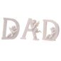 White Cherub D A D Letters - Set of 3 Letters - hanrattycraftsgifts.co.uk