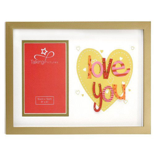 Wooden Love You Photo Frame, gift - hanrattycraftsgifts.co.uk