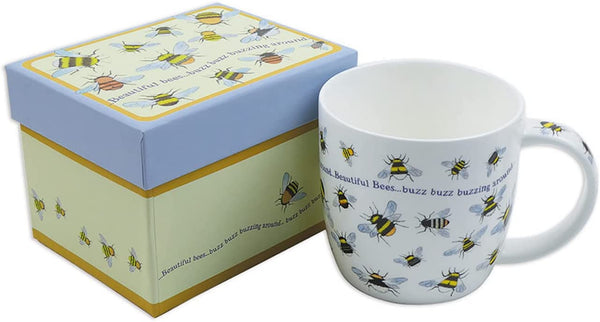 Bone China Mug with Gift Box 350mls Buzzing Bees by Eric Heyman