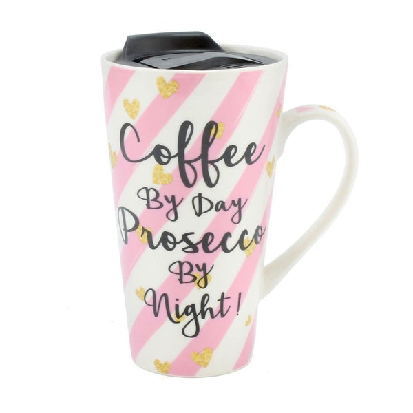 Wise Words Lidded Mug proseco by night - hanrattycraftsgifts.co.uk