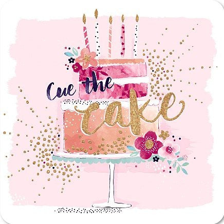 Hotchpotch Greetings Card - Rosé - Cue the Cake - hanrattycraftsgifts.co.uk