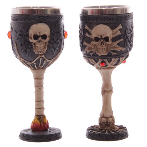 Gothic Skull Goblet by Puckator - hanrattycraftsgifts.co.uk