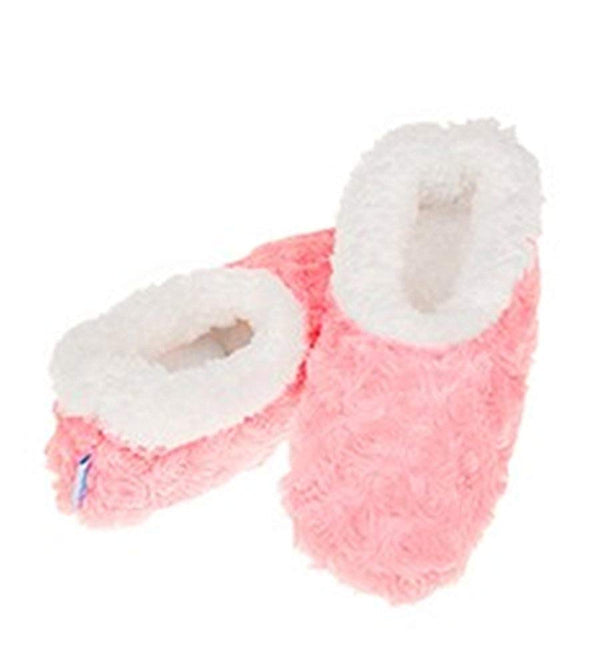 Ladies Super Soft Rose Textured Fur-Like Fabric Snoozies Slippers - hanrattycraftsgifts.co.uk