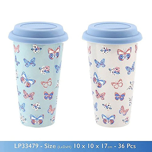 Butterfly Paradise Travel Mug one supplied