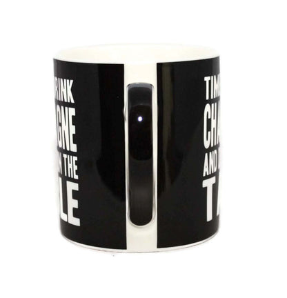 Time To Drink Champagne And Dance On The Table Words Of Wisdom Fine China Mug - hanrattycraftsgifts.co.uk