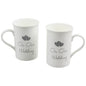 "on Our Wedding" Set Of 2 Bridal "His and Hers" Fine China Keepsake Mugs in Presentation Box - hanrattycraftsgifts.co.uk