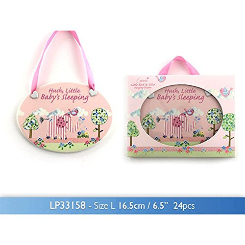 Little Bird Sleeping Plaque Pink - hanrattycraftsgifts.co.uk
