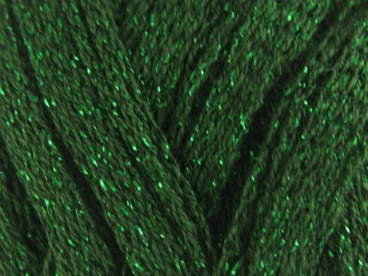 King Cole Krystal Glitter Scarf Yarn 100g - 604 Emerald - hanrattycraftsgifts.co.uk