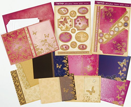hunkydory twilight butterflies greeting card gift set - hanrattycraftsgifts.co.uk