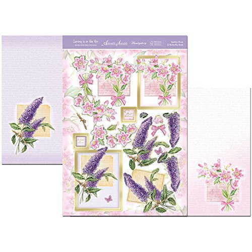 hunkydoryspring is in air designer decoupage set lenten rose & butterfly bush - hanrattycraftsgifts.co.uk