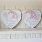 SET OF 2 MAGICAL WISHES AND UNICORN KISSES FILL YOUR DREAMS RAINBOW SPARKLY HEART PLAQUES - hanrattycraftsgifts.co.uk