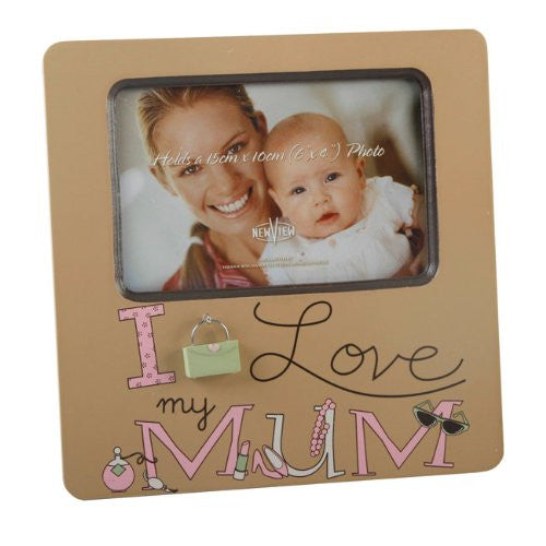 I Love My Mum Token Photo Frame, 6 x 4, gift - hanrattycraftsgifts.co.uk