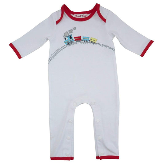 powell craft train jumpsuit 6 - 12 months - hanrattycraftsgifts.co.uk