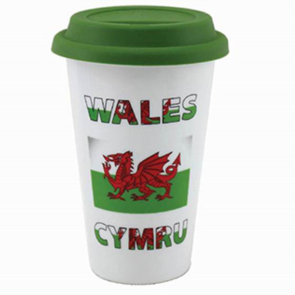 Welsh Dragon Travel Mug - hanrattycraftsgifts.co.uk