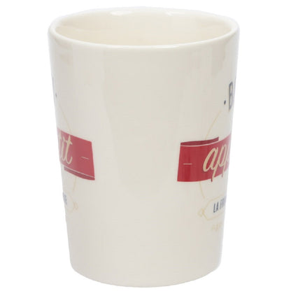 Ceramic Tea or Coffee Mug with Baguette Shaped Handle, Bon Appetit Slogan. Comes in a Gift Box - hanrattycraftsgifts.co.uk