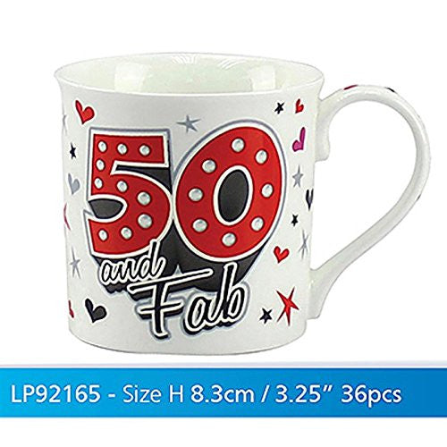 Birthday Mug Fab 50 - hanrattycraftsgifts.co.uk