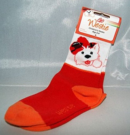 CHILDRENS SCOTTISH WESTIE SOCKS SIZES 6-8 YRS - hanrattycraftsgifts.co.uk
