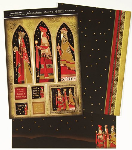 hunkydory adorable scorable luxury card collection classic christmas three wise men - hanrattycraftsgifts.co.uk