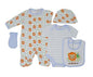 5 Piece Baby Gift Set With Embroidery and Applique - 0/3 Months - hanrattycraftsgifts.co.uk